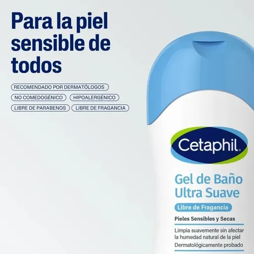 Cetaphil Gel de Baño Piel Sensible Sin Fragancia 500 ml
