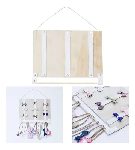 Soporte De Lazo Para El Cabello Organizador Cintas Blanco