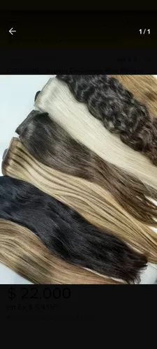 Cortina De Cabello Natural 1/2mtr De 50cm De Largo C/color