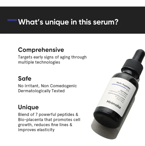 Multi Peptide 10% Face Serum With Hyaluronic Acid For Anti