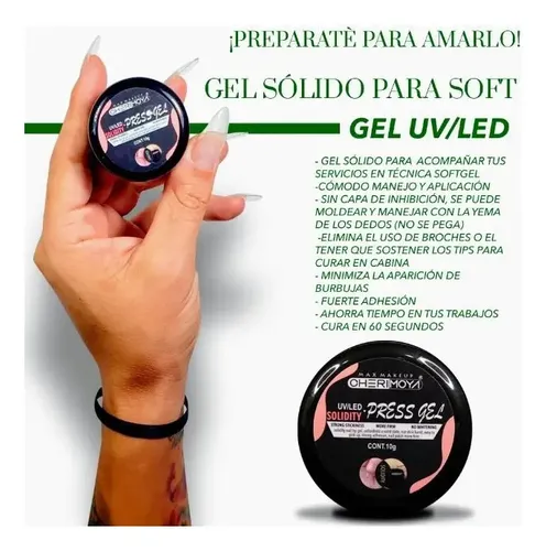 Kit Soft Gel 500 Tips Paris Night + Gel Sólido Cheri + Lima!