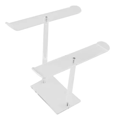 Soporte Acrílico Para Diadema, Tocado Liso 2 Niveles