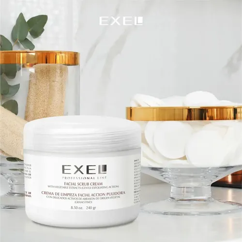Crema Exfoliante De Limpieza Facial Grano Fino Exel 240 G