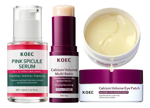 Set Anti-edad Con Suero Rosa Y Parches Para Ojos