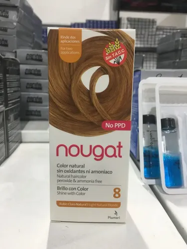 Tintura Plumari Nougat Rubio Claro Natural 8 Sin Amoníaco Vegana 60mL