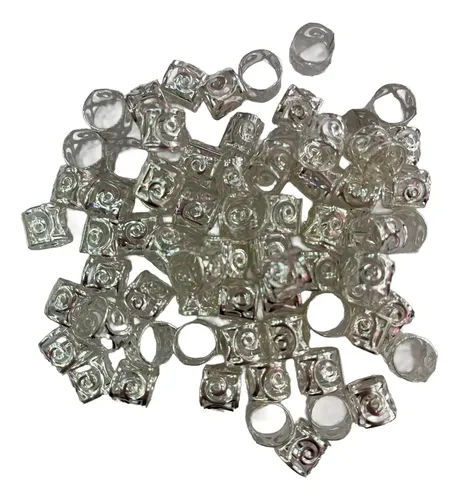 Anillos Cuff Adornos Para Trenzas Y Rastas X 50 Unidades