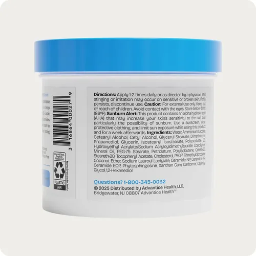 \ Crema Corporal De Cura Intensiva Amlactina, Hidratante De 12