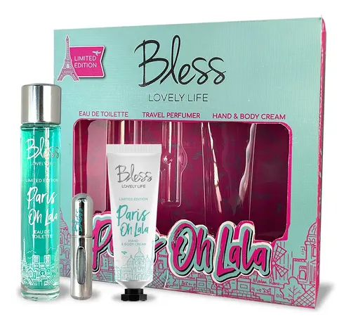 Bless Lovely Life Set Perfume Floral Frutal EDT 50ml + Perfumero + Crema Oh Lala Mujer