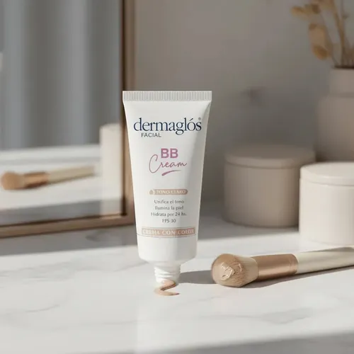 Dermaglos Bb Cream Facial Con Color Tono Claro Fps30 50 G