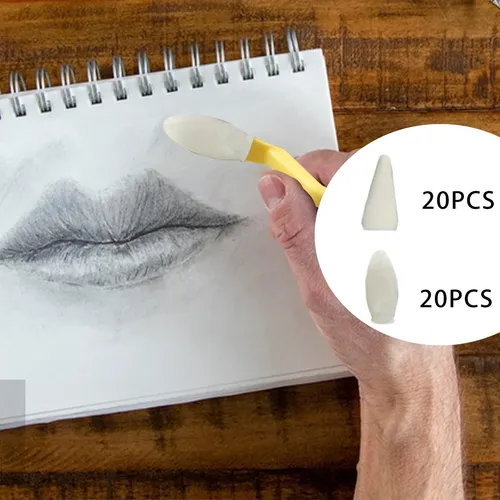 40 Piezas De Pintura De Esponja Lavable Con Cabezal De Bolíg