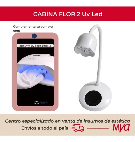 Cabina Para Uñas Flor 2 Uv Led 20w Paris Night Inalámbrica