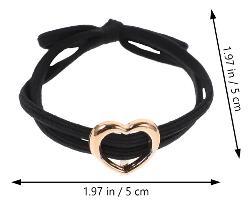 30 Cintas Elásticas Para El Pelo Con Decoración De Corazón,