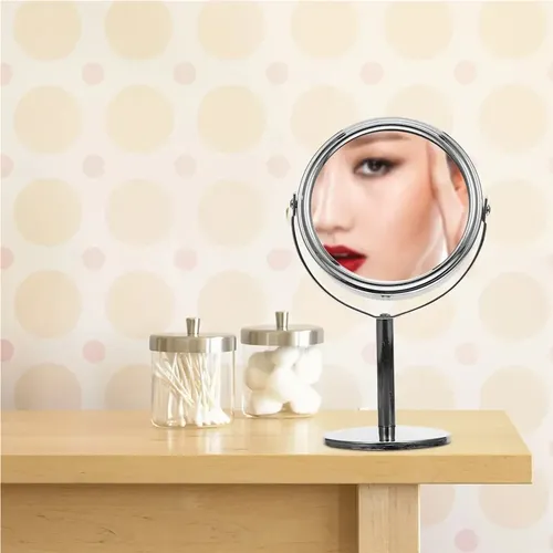 Espejo De Maquillaje Redondo De Sobremesa Con Aumento De E