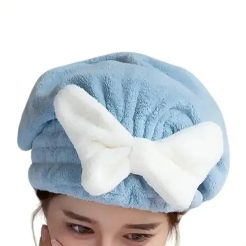 1 Paquete De Gorro Toalla Secador Con Moño Random Color