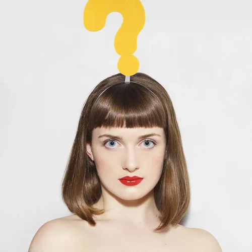 Divertido Aro For El Pelo Con Signos De Interrogación Y Exc