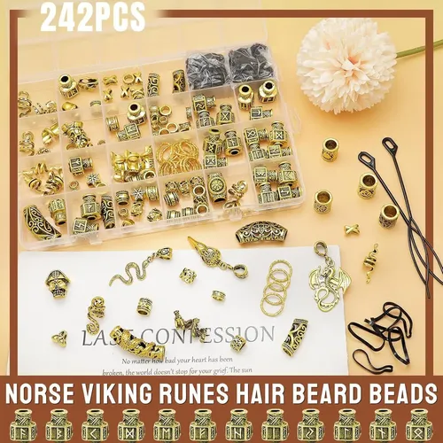 Conjunto De Cuentas Para Cabello Vikingas Fscwlmon 242