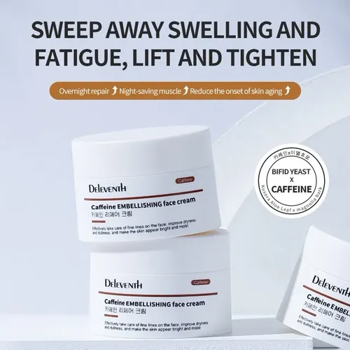 Crema Facial Embellecedora Cafeína Deleventh 30g Todo Tipo De Piel Día/noche