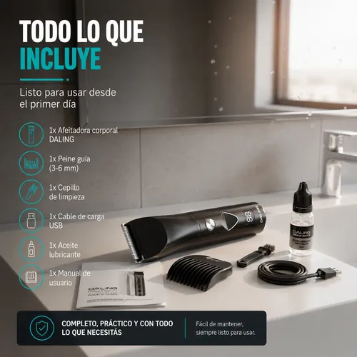 Maquina De Afeitar Corporal Hombre Razor Recargable Usb