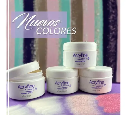 Acryfine Kit 6u Acrílico Polvo 57 Spring Style 30g
