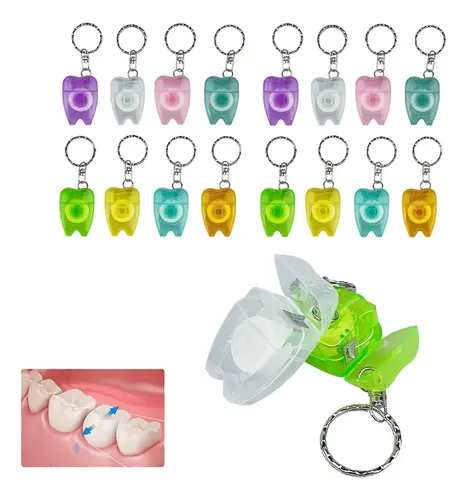 20 Piezas De Llavero Con Forma De Diente Tipo Hilo Dental Pa 1241434971842