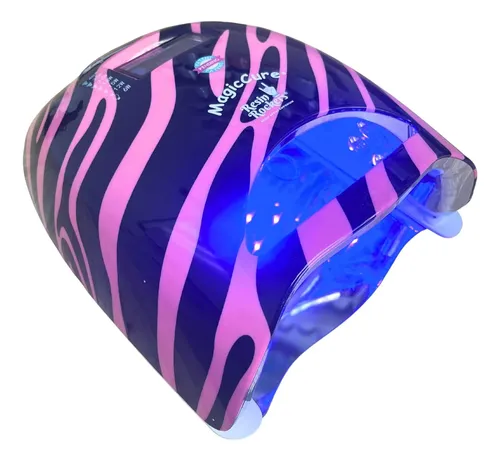 Lámpara Uv Led Portátil Recargable Rosa Con Timer Lcd