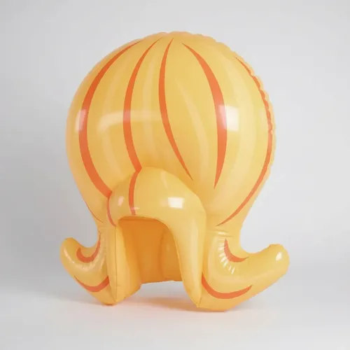 Peluca Inflable Rubia Para Fiesta Y Disfraz Cotillón