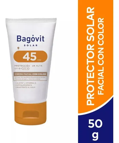 Bagóvit Protector Solar Facial Con Color Fps 45 50g