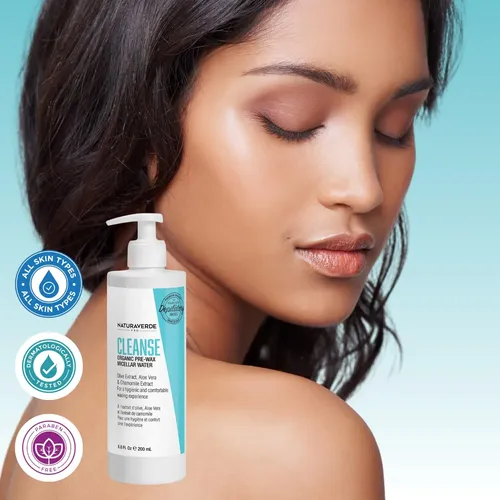 Agua Micelar Orgánica Para Precera Naturaverde Cleanse, 6.8