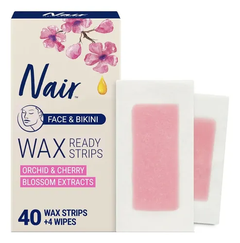 Nair Hair Remover Wax Ready Strips, Eliminación Del Vello Fa