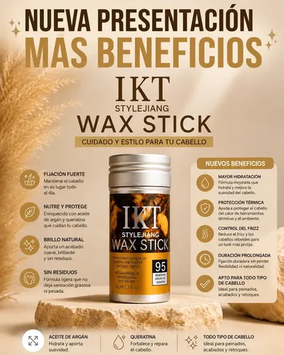 Wax Stick Ikt Aceite De Argán Para Baby Hair Fijador Cabello