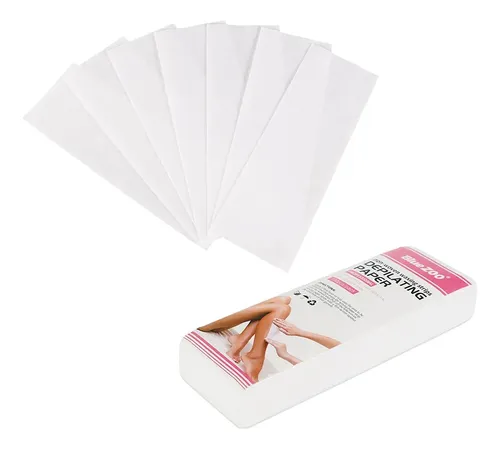 100pcs Tiras De Cera Tejida, De Cera Depilatoria Rosado