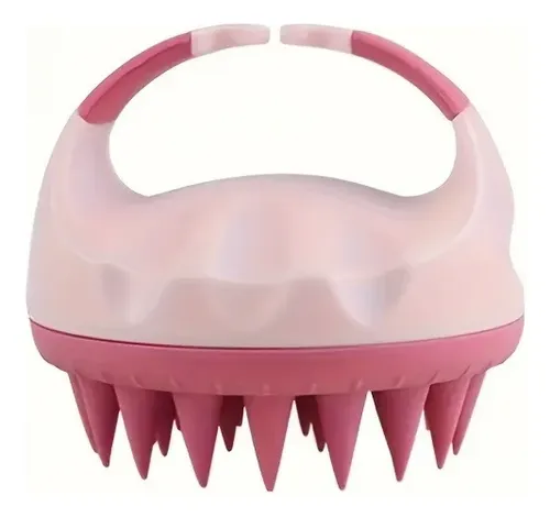 Cepillo De Ducha Para Cabello 4 Colores Masajeador Anticaspa Rosa