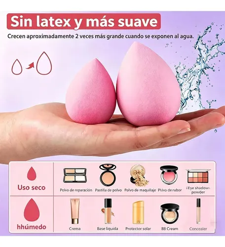 Set 43 Brochas Y Esponjas De Maquillaje Con Estuche Portátil