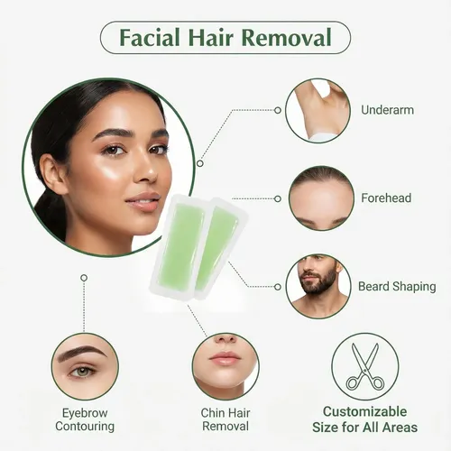 Tiras De Cera Facial Lé Éclat 30 Uds  Depilación Suave Para