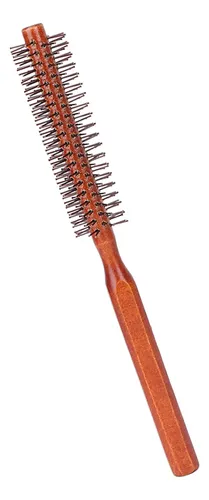 Cepillo De Pelo Redondo Para Peinar, Rizador, Cepillo De Mad