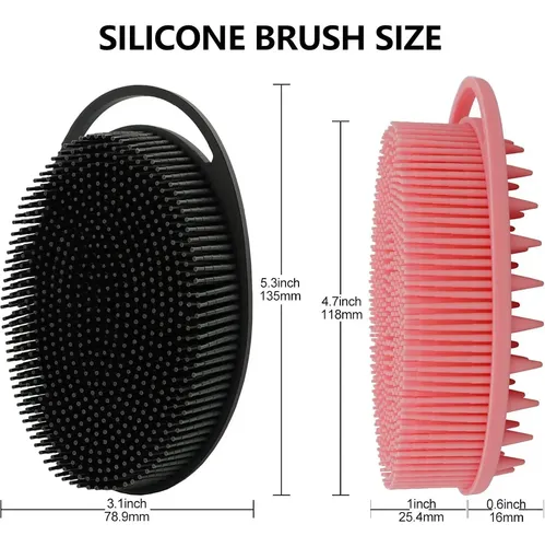 Juego De 2 Exfoliadores Corporales De Silicona Haysna