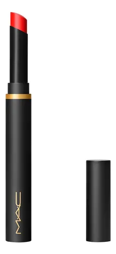 Labial Mac Powder Kiss Velvet Blur Slim Stick Color Ruby New