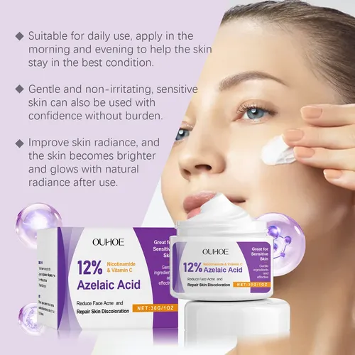 Crema De Tratamiento Para El Acné Con Ácido Azelaico Ouhoe,