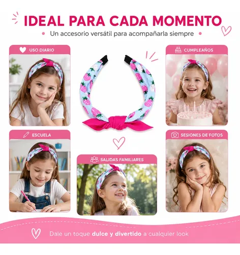 Vincha De Pelo Infantil Diseño Moño Accesorios Para Pelo