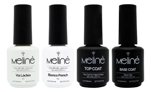 Meliné Kit Francesita Via Lactea Blanco Base Top Coat 6c