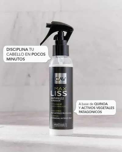 Disciplinador Antifrizz Max liss Cav 125ml Vegano Sin Formol