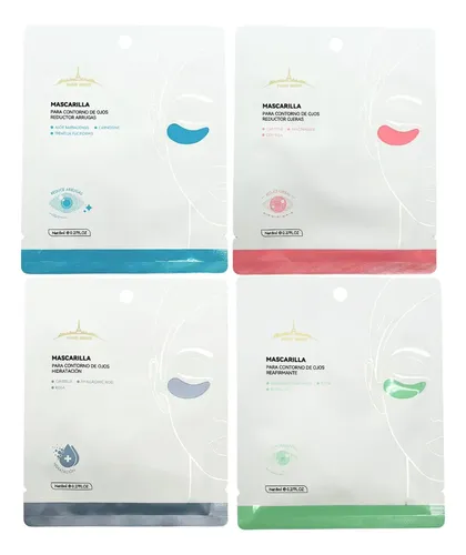 4 Mascarillas Faciales Hidratantes Para Rostro Y Ojeras