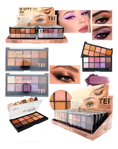 Paleta 10 Sombras Ojos Mixtas Happy Departure By Tei Make Up Color Modelo 1