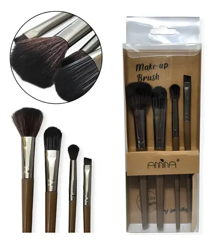 Set Brochas Pinceles 4 Piezas Maquillaje Make Up