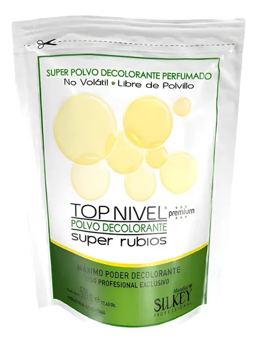 Polvo Decolorante Super Rubios Top Nivel X 500g Silkey