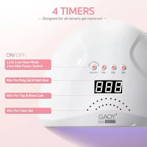 Gaoy Lámpara De Uñas Led Uv, Luz Uv Con Pantalla