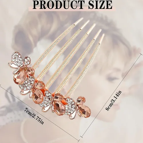 Ss Mm Pinzas De Pelo De Mariposa Con Brillo For Mujeres, Xx