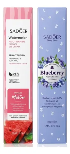 2 Contorno De Ojos Sadoer 1 Blueberry, 1 Watermelon +18 Todo Tipo De Piel Día/noche