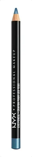 Lápiz delineador de ojos NYX Professional Makeup Slim Eye Pencil color satin blue
