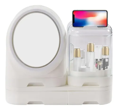 Organizador Para Cosmeticos Y Maquillaje Espejo Cajones Full